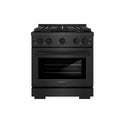 ZLINE 30 in. 4.2 cu. ft. Paramount Gas Range with 4 Burner DuoPro™ Cooktop and Convection Gas Oven in Black Satin Stainless Steel (PSGRBS-30)