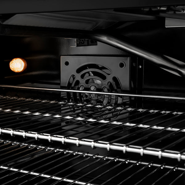 ZLINE Designer Collection 30 in. 4.2 cu. ft. Paramount Gas Range with 4 Burner DuoPro™ Cooktop and Convection Gas Oven in Black Satin Stainless Steel with Matte Black and Champagne Bronze Accents (PSGRBSZ-30-MBCB)