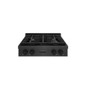 ZLINE 30 in. Paramount Gas Rangetop with 4 Burners and Porcelain Cooktop in Black Satin Stainless Steel, Open Box-Great Condition
