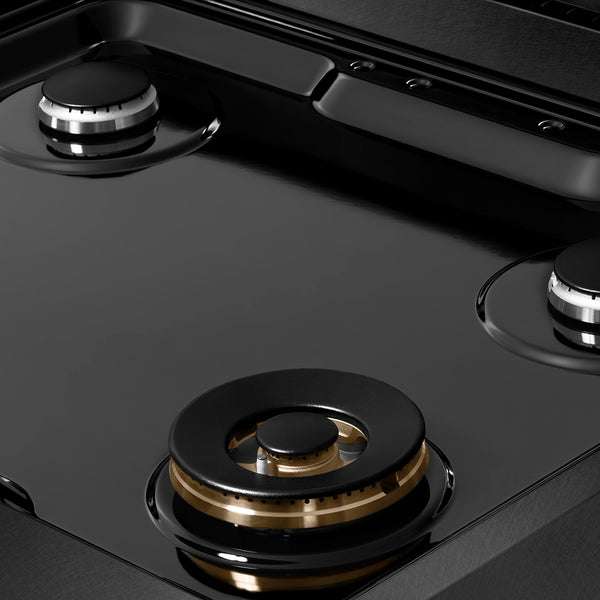 ZLINE 30 in. Paramount Gas Rangetop with 4 Burners and Porcelain Cooktop in Black Satin Stainless Steel, Open Box-Great Condition