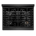 ZLINE 30 in. Paramount Gas Rangetop with 4 Burners and Porcelain Cooktop in Black Satin Stainless Steel, Open Box-Great Condition