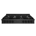 ZLINE 48 in. Paramount Gas Rangetop with 8 Burners and Porcelain Cooktop in Black Satin Stainless Steel, Open Box-Great Condition