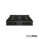 ZLINE 36 in. Paramount Gas Rangetop with 6 Burner DuoPro™ Cooktop in Black Satin Stainless Steel, Open Box-Great Condition