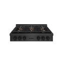 ZLINE 36 in. Paramount Gas Rangetop with 6 Burner DuoPro™ Cooktop in Black Satin Stainless Steel, Open Box-Great Condition