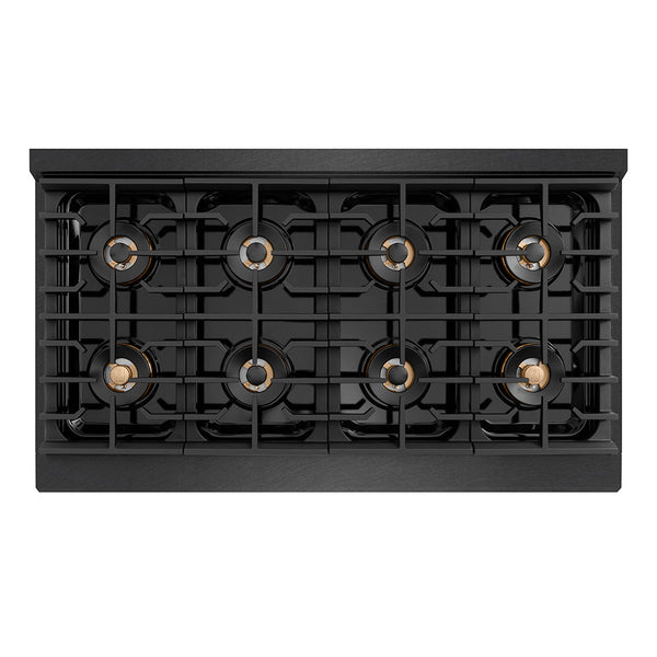 ZLINE 48 in. Paramount Gas Rangetop with 8 Burner DuoPro™ Cooktop in Black Satin Stainless Steel, Open Box-Good Condition