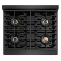 ZLINE Autograph Edition 30 in. Paramount Gas Rangetop with 4 Burner DuoPro™ Cooktop in Black Satin Stainless Steel and Champagne Bronze Accents, Open Box-Good Condition