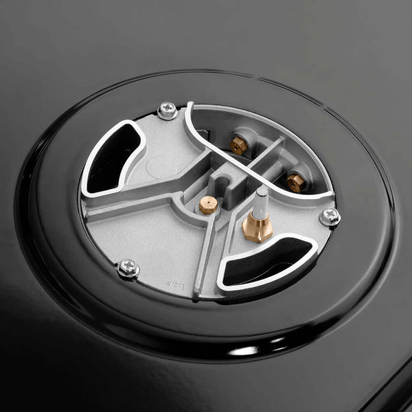 ZLINE Designer Collection 30 in. Paramount Gas Rangetop with 4 Burner DuoPro™ Cooktop in Black Satin Stainless Steel with Matte Black and Champagne Bronze Accents, Open Box-Good Condition