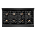 ZLINE Designer Collection 48 in. Paramount Gas Rangetop with 8 Burner DuoPro™ Cooktop in Black Satin Stainless Steel with Matte Black and Champagne Bronze Accents, Open Box-Good Condition