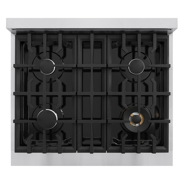 ZLINE 30 in. Legacy Gas Rangetop with 4 Burners and Porcelain Cooktop in Stainless Steel (RT30)