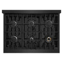 ZLINE 36 in. Classic Gas Rangetop with 6 Burners and Porcelain Cooktop in Black Stainless Steel (RTB2-36)