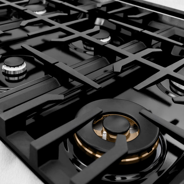 ZLINE 36 in. Legacy Gas Rangetop with 6 Burners and Porcelain Cooktop in Satin Stainless Steel (RTS-36)