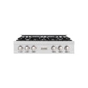 ZLINE 36 in. Legacy Gas Rangetop with 6 Burners and Porcelain Cooktop in Satin Stainless Steel (RTS-36)