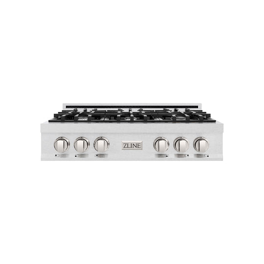 ZLINE 36 in. Legacy Gas Rangetop with 6 Burners and Porcelain Cooktop in Satin Stainless Steel (RTS-36)