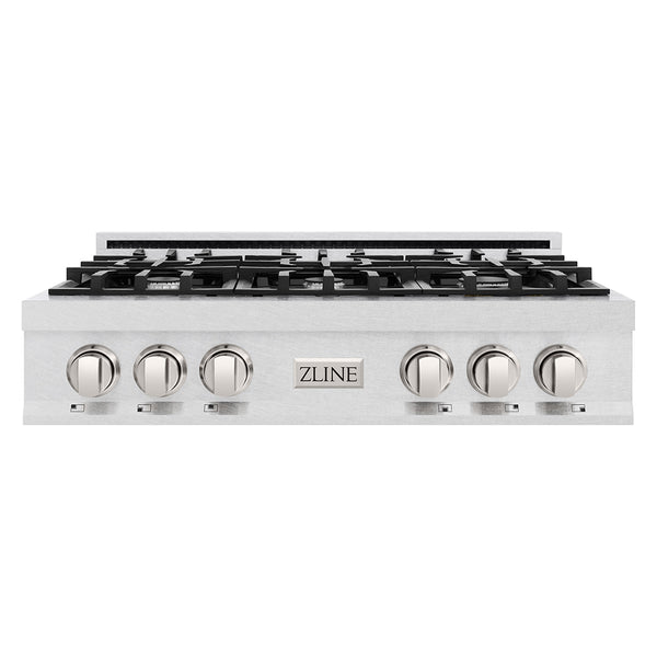 ZLINE 36 in. Legacy Gas Rangetop with 6 Burners and Porcelain Cooktop in Satin Stainless Steel (RTS-36)