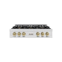 ZLINE Autograph Edition 36 in. Legacy Gas Rangetop with 6 Burners and Porcelain Cooktop in Satin Stainless Steel with Champagne Bronze Accents (RTSZ-36-CB)