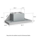 ZLINE 40 in. DuraMount™ Wall Mount Range Hood Insert in Stainless Steel (683-40)