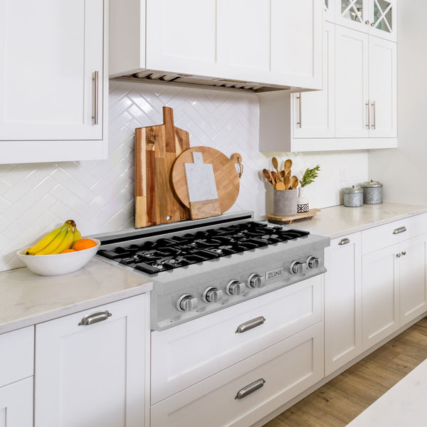 ZLINE 30 in. Legacy Gas Rangetop with 4 Burners and Porcelain Cooktop in Satin Stainless Steel, Open Box-Great Condition