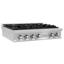 ZLINE 36 in. Legacy Gas Rangetop with 6 Burners and Porcelain Cooktop in Satin Stainless Steel, Open Box-Great Condition