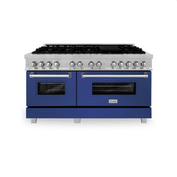 ZLINE 60 in. 7.4 cu. ft. Legacy Dual Fuel Range with 9 Burner Gas Cooktop and 2 Electric Convection Ovens