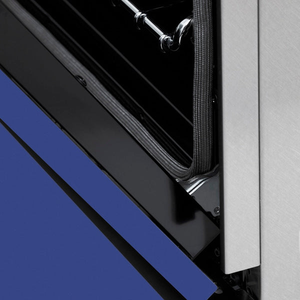 ZLINE 30 in. 4.0 cu. ft. Legacy Induction Range with 4 Element Cooktop and Electric Oven in Satin Stainless Steel and Blue Matte Door, Open Box-Good Condition