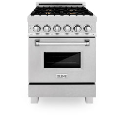 ZLINE 24 in. 2.8 cu. ft. Legacy Dual Fuel Range with 4 Burner Gas Cooktop and Electric Convection Oven