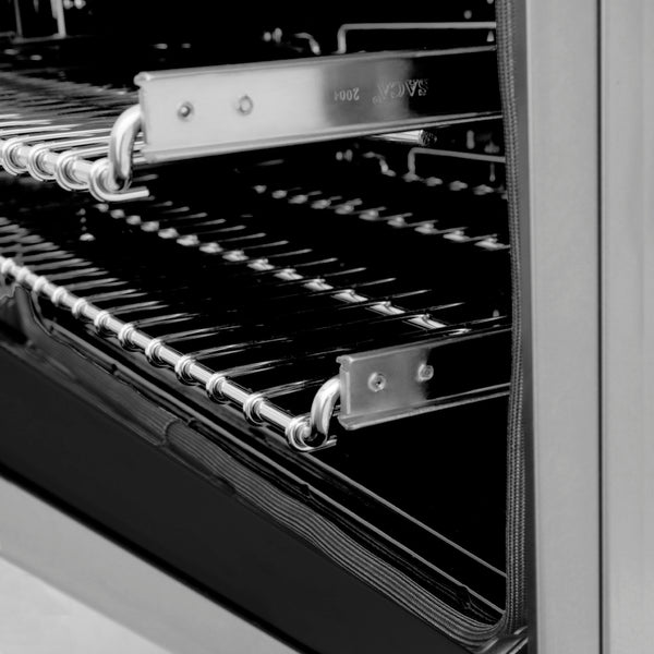 ZLINE Autograph Edition 48 in. 6.0 cu. ft. Legacy Dual Fuel Range with 7 Burner Gas Cooktop and 2 Electric Ovens in Stainless Steel and Matte Black Accents, Open Box-Great Condition