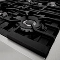 ZLINE 48 in. Legacy Gas Rangetop with 7 Burners and Porcelain Cooktop in Satin Stainless Steel, Open Box-Great Condition