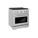 ZLINE 30 in. 4.2 cu. ft. Paramount Gas Range with Convection Gas Oven in DuraSnow® Stainless Steel with 4 Brass Burners (SGRS-BR-30)