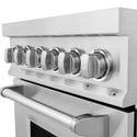 ZLINE 24 in. 2.8 cu. ft. Legacy Induction Range with 4 Element Cooktop and Electric Oven in Satin Stainless Steel, Open Box-Good Condition