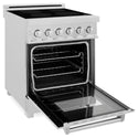 ZLINE 24 in. 2.8 cu. ft. Legacy Induction Range with 4 Element Cooktop and Electric Oven in Satin Stainless Steel, Open Box-Good Condition