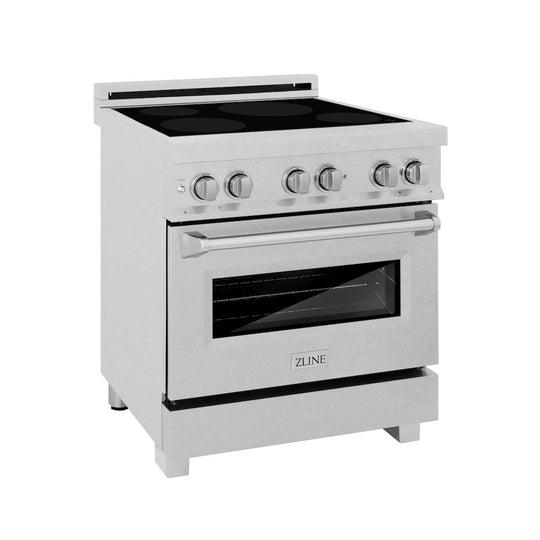 ZLINE 30 in. 4.0 cu. ft. Legacy Induction Range with 4 Element Cooktop and Electric Oven in Satin Stainless Steel, Open Box-Good Condition