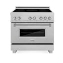 ZLINE 36 in. 4.6 cu. ft. Legacy Induction Range with 5 Element Cooktop and Electric Oven in Satin Stainless Steel, Open Box-Good Condition