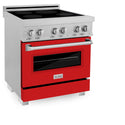 ZLINE 30 in. 4.0 cu. ft. Legacy Induction Range with 4 Element Cooktop and Electric Oven in Satin Stainless Steel and Red Matte Door, Open Box-Great Condition