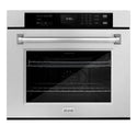 ZLINE 30 in. Professional True Convection Single Wall Oven with Air Fry and Self Clean in DuraSnow® Stainless Steel (WASS-30)