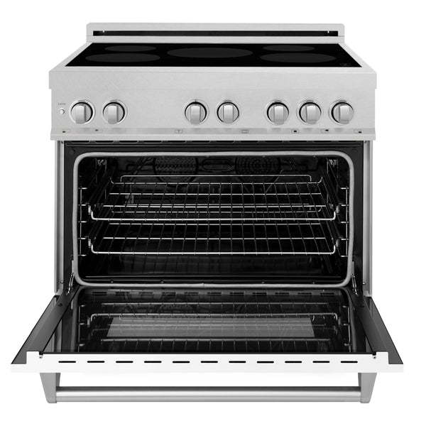 ZLINE 36 in. 4.6 cu. ft. Legacy Induction Range with 5 Element Cooktop and Electric Oven