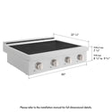 ZLINE 30 in. Paramount Induction Rangetop with 4 Element Cooktop in Stainless Steel (SINRT30)
