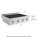ZLINE 30 in. Paramount Induction Rangetop with 4 Element Cooktop in Satin Stainless Steel (SINRTS-30)