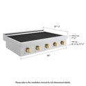 ZLINE Autograph Edition 36 in. Paramount Induction Rangetop with 5 Element Cooktop in Stainless Steel and Champagne Bronze Accents (SINRTZ-36-CB)