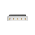 ZLINE Autograph Edition 36 in. Paramount Induction Rangetop with 5 Element Cooktop in Stainless Steel and Champagne Bronze Accents (SINRTZ-36-CB)