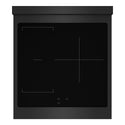 ZLINE 24 in. 3.2 cu. ft. Marino Induction Range with 3 Element Cooktop and Electric Convection Oven in Black Stainless Steel (MINRB-24)
