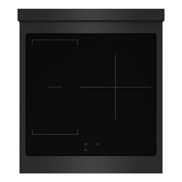 ZLINE 24 in. 3.2 cu. ft. Marino Induction Range with 3 Element Cooktop and Electric Convection Oven in Black Stainless Steel (MINRB-24)