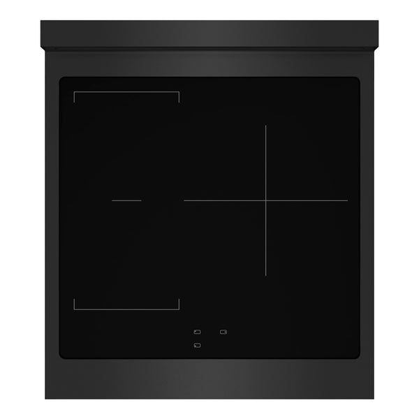 ZLINE Autograph Edition 24 in. 3.2 cu. ft. Marino Induction Range with 3 Element Cooktop and Electric Convection Oven in Black Stainless Steel with Champagne Bronze Accents (MINRBZ-24-CB)