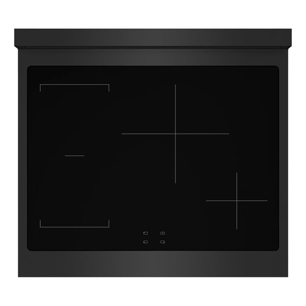 ZLINE Autograph Edition 30 in. 4.2 cu. ft. Marino Induction Range with 4 Element Cooktop and Electric Convection Oven in Black Stainless Steel with Champagne Bronze Accents (MINRBZ-30-CB)