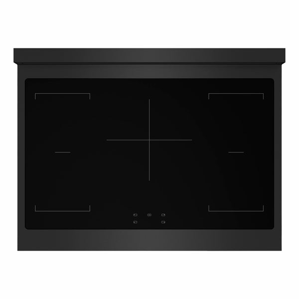 ZLINE 36 in. 5.2 cu. ft. Marino Induction Range with 5 Element Cooktop and Electric Convection Oven in Black Stainless Steel (MINRB-36)