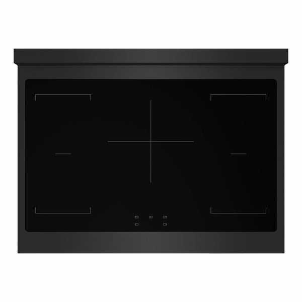 ZLINE Autograph Edition 36 in. 5.2 cu. ft. Marino Induction Range with 5 Element Cooktop and Electric Convection Oven in Black Stainless Steel with Champagne Bronze Accents (MINRBZ-36-CB)