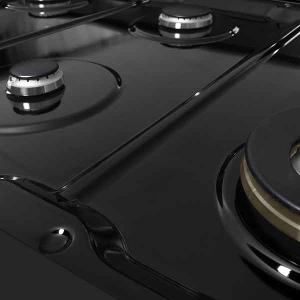 ZLINE 48 in. 6.7 cu. ft. Marino Double Oven Dual Fuel Range with 8 Burner Gas Cooktop in Black Stainless Steel (MDRB-48)