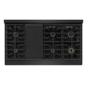 ZLINE 48 in. 6.7 cu. ft. Marino Double Oven Dual Fuel Range with 8 Burner Gas Cooktop in Black Stainless Steel (MDRB-48)