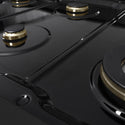 ZLINE 48 in. 6.7 cu. ft. Marino Double Oven Gas Range in Black Stainless Steel with 8 Brass Burners (MGRB-BR-48)