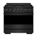 ZLINE 36 in. 5.2 cu. ft. Marino Gas Range with 6 Burner DuoPro™ Cooktop and Convection Gas Oven in Black Stainless Steel (PMGRB-36)