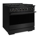 ZLINE 36 in. 5.2 cu. ft. Marino Gas Range with 6 Burner DuoPro™ Cooktop and Convection Gas Oven in Black Stainless Steel (PMGRB-36)
